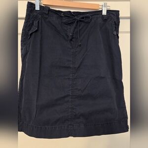 J. Crew Navy Mini Skirt with Drawstring